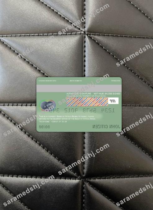 Benin Bank of Africa master card photolook back